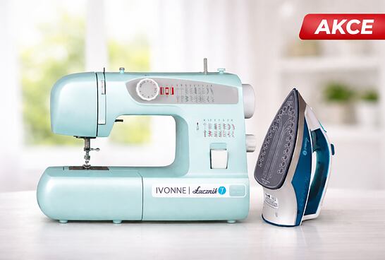 Šicí stroj Lucznik Ivonne + žehlička za 100 Kč