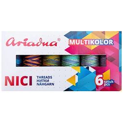Sada šicích nití PES Ariadna Talia (6x150m) - Multicolor Sky