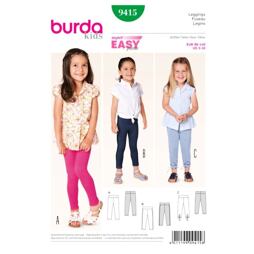 Střih Burda zelený 9415 - dětské legíny