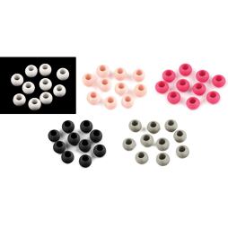 Plastové korálky matné s velkým průvlekem 20ks (10x12mm)