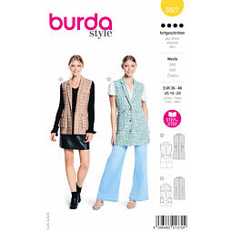 Střih Burda žlutý 5827 - vesta