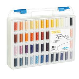 Kufr - sada vyšívacích nití POLY SHEEN 40 METTLER (96x200m)