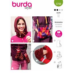 Střih Burda zelený 5759 - kukla, palčáky, rukávník