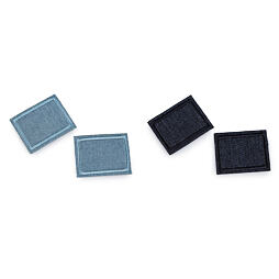 Nažehlovací záplaty pro opravy dírek 3x4cm - jeans (10ks)
