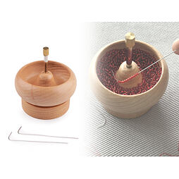 Dřevěný mlýnek k navlékání rokajlu (Ø9cm)