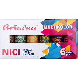 Sada šicích nití PES Ariadna Talia (6x150m) - Multicolor Earth
