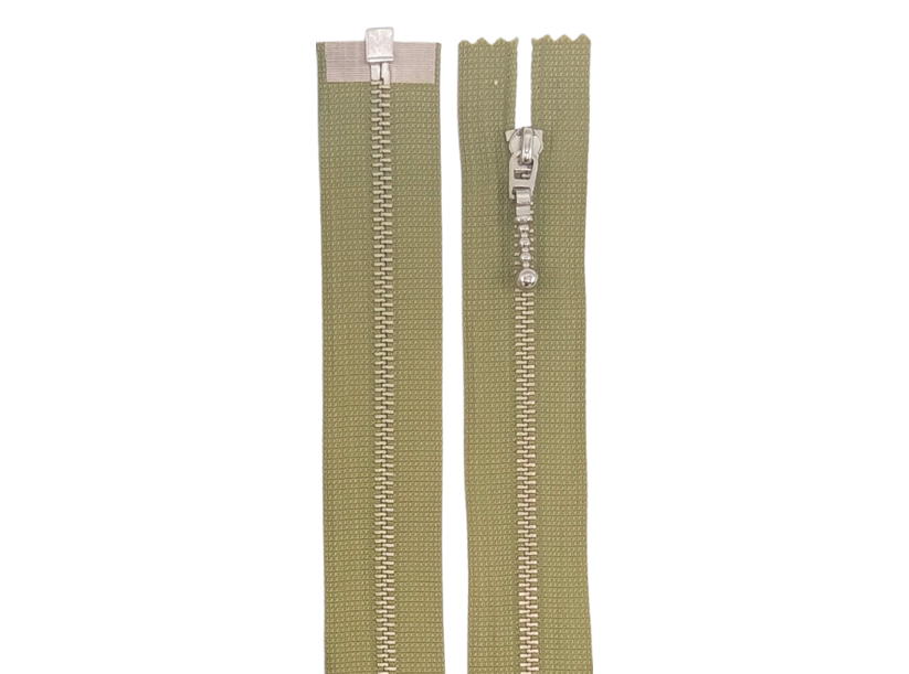 Zip kovový dělitelný 4mm délka 55 cm s ozdobným jezdcem