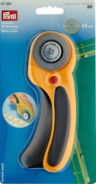 Kruhový řezač - řezací kolečko s tlačítkem Olfa Comfort 45mm - PRYM