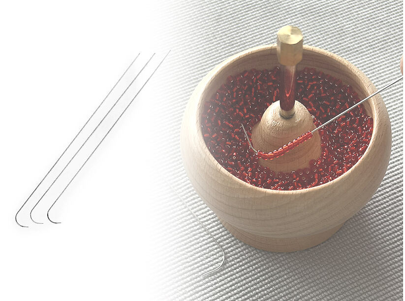 Jehly na korálky rokajl - zahnuté (3ks)