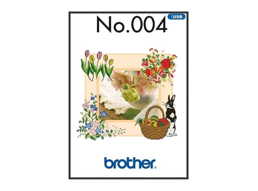 Vyšívací vzory Brother č. 4 USB - Jarní motivy