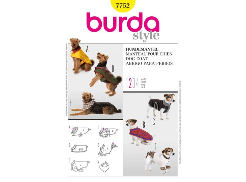 Střih Burda číslo 7752 - obleček pro psa