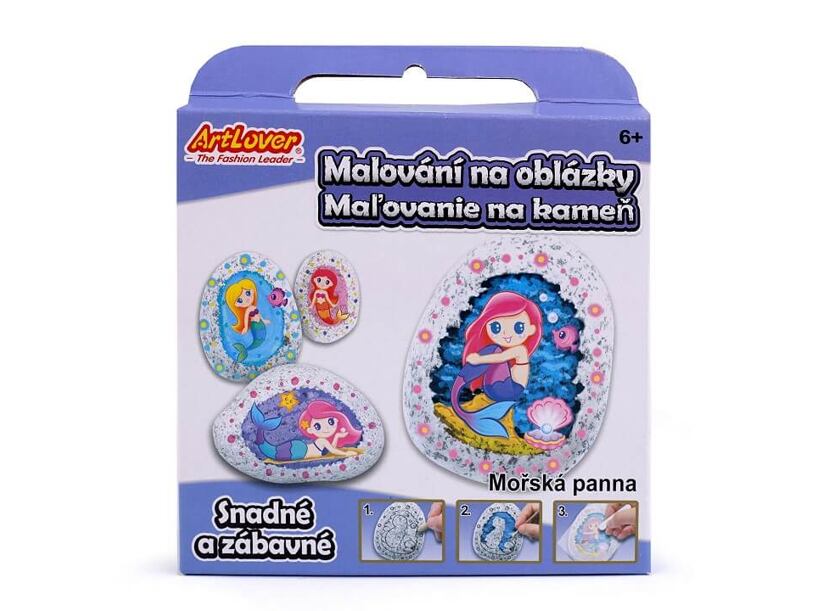 Kreativní sada - malování na oblázky - 4 mořská panna