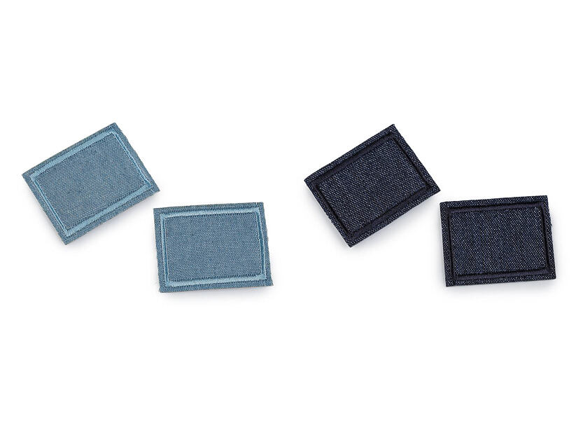 Nažehlovací záplaty pro opravy dírek 3x4cm - jeans (10ks)