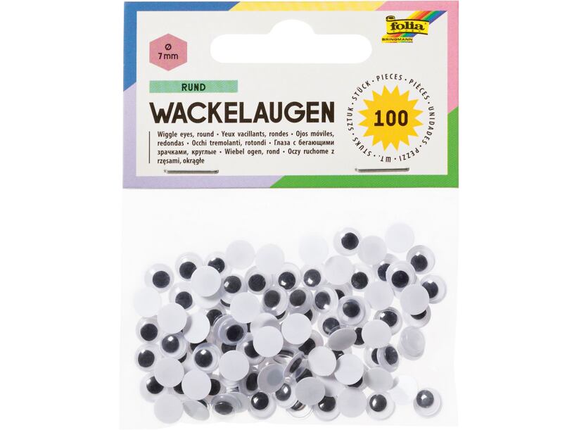 Oči s pohyblivou panenkou 7 mm (100ks)