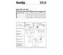 Střih Burda žlutý 9318 - dětská košile, košile s motýlkem