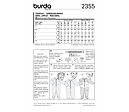 Střih Burda žlutý 2355 - dětský kostým lev, gepard, panda