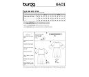 Střih Burda žlutý 6401 - letní šaty, pohodlné šaty, flanelové šaty