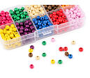 Sada dřevěných korálků v boxu - barevná (600 ks)